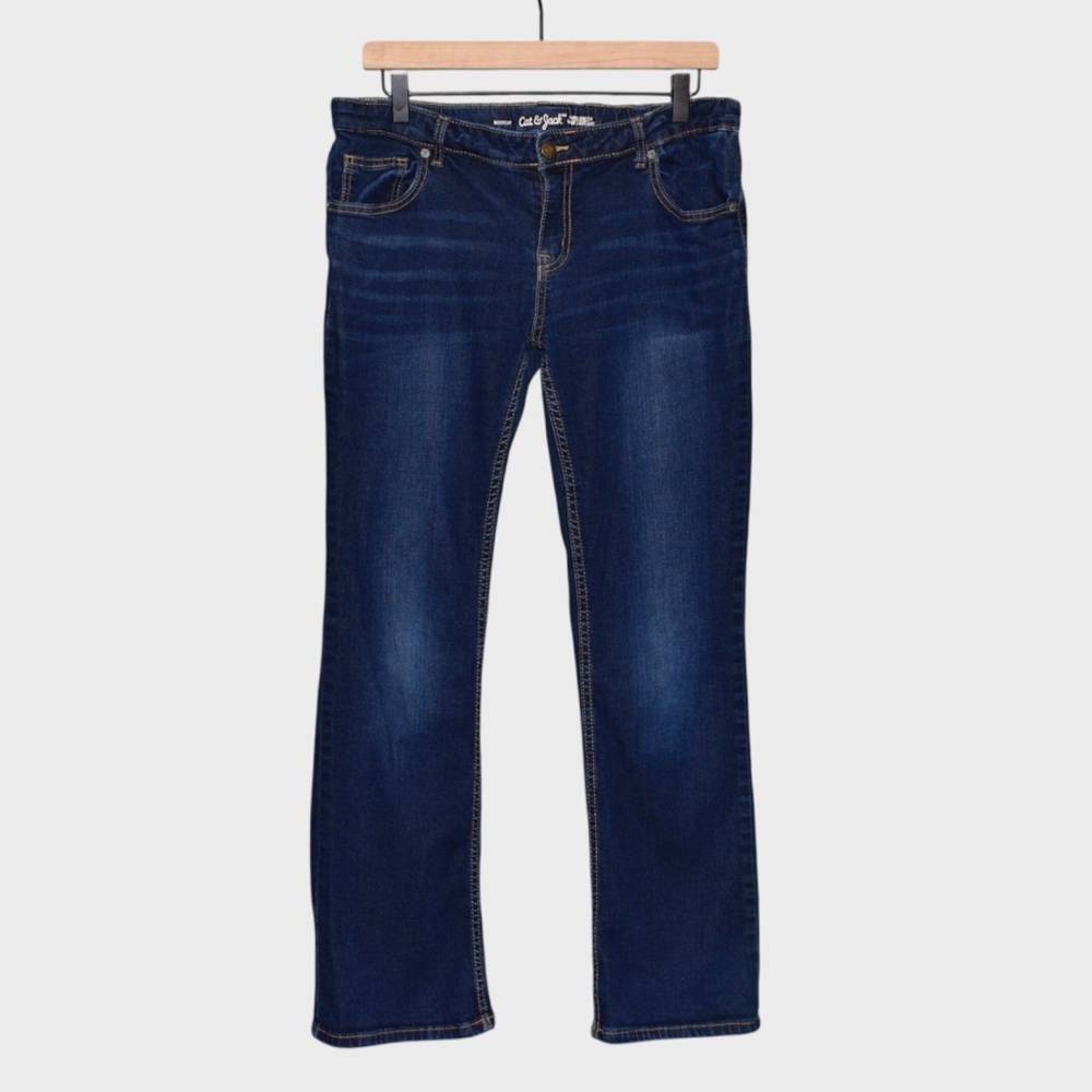 Cat & Jack Girls Mid Rise Bootcut Stretch Denim Jeans